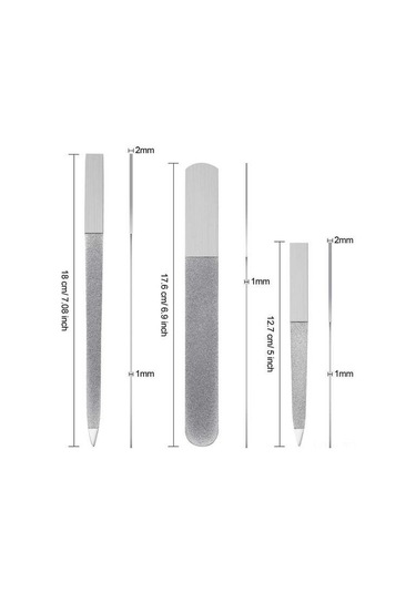 Shineyee "3'lü Paslanmaz Çelik Tırnak Törpüsü Seti: Çift Taraflı, Su Geçirmez Ve Dayanıklı"