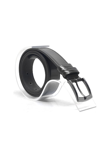 Hakiki Deri Siyah Casual Erkek Çocuk Kemer Siyah