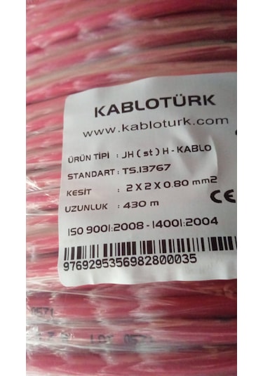 2x2x0,80 Mm Jh St H Tam Bakır Yangın İhbar Kablosu 430 Metre
