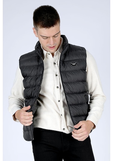 Lee Cooper Bristol Erkek Dik Yaka Yelek Siyah-20023 Siyah