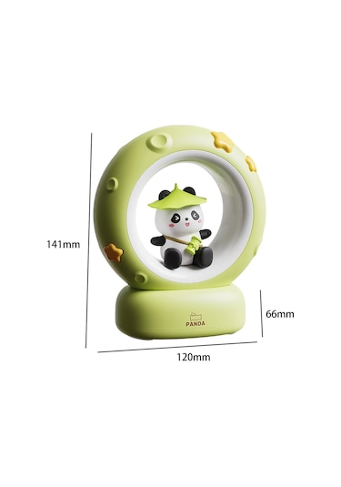 Suntek Çocuklar Gece Lambası Kreş Lambası, Dokunun Kontrol Yeşil Panda Çok Renkli