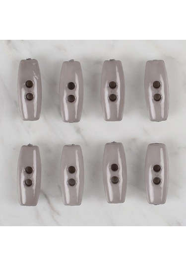 Loren Crafts Gri 8 Li Çoban Düğmesi - 61