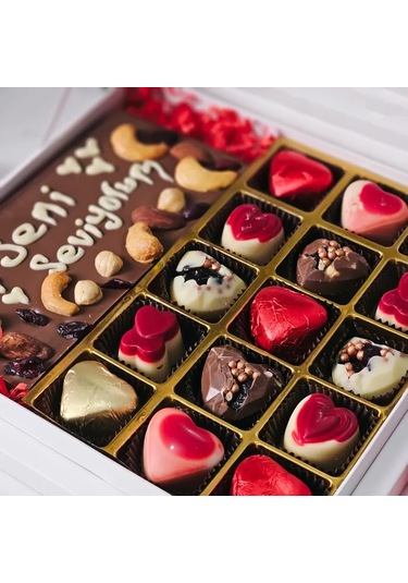 Sevgililer Günü Special Yaldızlı Tablet Karışık Çikolata Kutusu