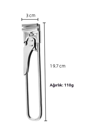 Mengtuo Paslanmaz Çelik Kaymaz Ayarlanabilir Konserve Açacağı Manuel Kapak Açacağı Gümüş Paslanmaz Çelik Şişe Açacağı Paslanmaz Çelik