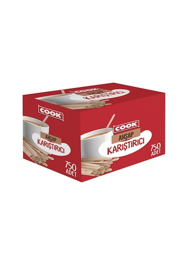 Cook Ahşap Karıştırıcı - 750 Adet Sarı