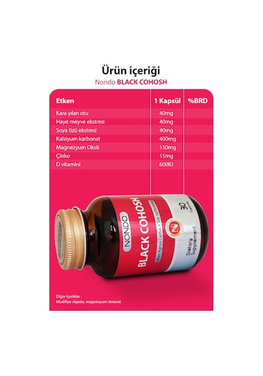 Nondo Black Cohosh 30   Kapsül