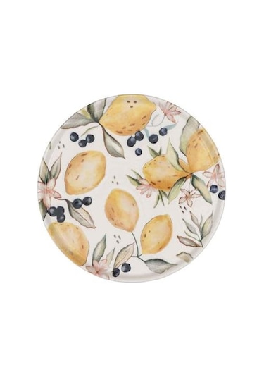 The Mia Limoncello Ayaklı Servis Tabağı 19 Cm Lmn016 Beyaz