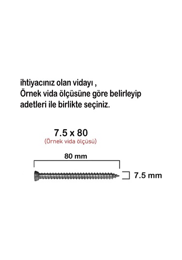 Buldeks Vida Tork Beton Vidası 7.5 X 200 Mm -50adet 200mm
