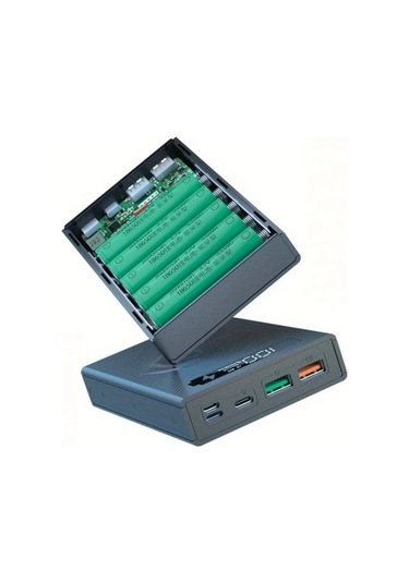 Honeybeeshop Beyaz Cx5 Kablosuz Sarj Ozellikli 5 Bolmeli Cikarilabilir 18650 Pil Kutusu Dıy Tasinabilir Power Bank Seti