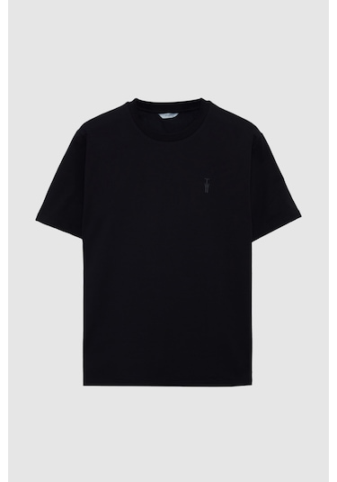 Twn Slim Fit Siyah Baskılı T-shirt 4ec14ort12025 Siyah