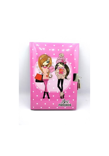 K.Color Hatıra Defteri Best Friends Kilitli 14X20 80 Yp Çizgili