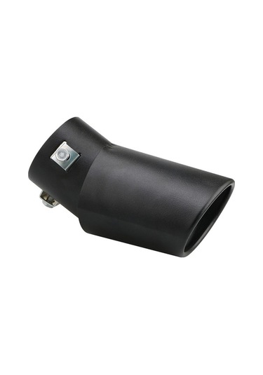 Besthome1 Otomobil Egzoz Ucu - 63mm Mat Siyah Paslanmaz Çelik, Eğimli, 3.8-5.3cm Bağlantı