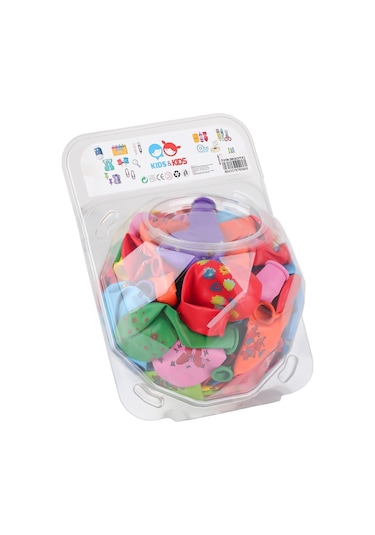 Str-133 Renkli Baskılı Balon 100lü çok renkli