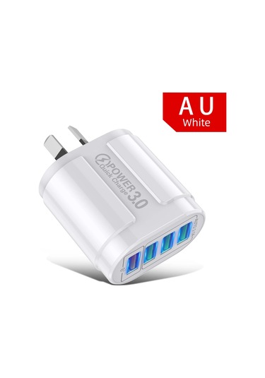 Lovebay Hızlı Şarj 3.1a 4 Port Usb Duvar Adaptörü Qc 3.0 Au Tak Samsung Uyumlu Xiaomi Bizedistribütör Garantili