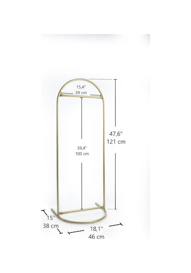 Butik Stil Oval Askılık Konfeksiyon Askılığı Altın Renk Askılık Gold Elbise Askılığı Ayaklı Askılık Gold