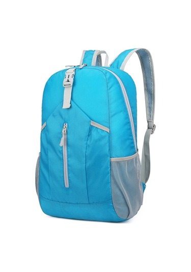 Sones Haweel Yürüyüş Taşınabilir Katlanabilir Sırt Çantası Büyük Kapasiteli Omuz Çantası Mavi