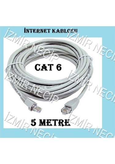 5m Mt Internet Kablosu Cat6 Kaliteli Sağlam Kablo Pc Modem Arası