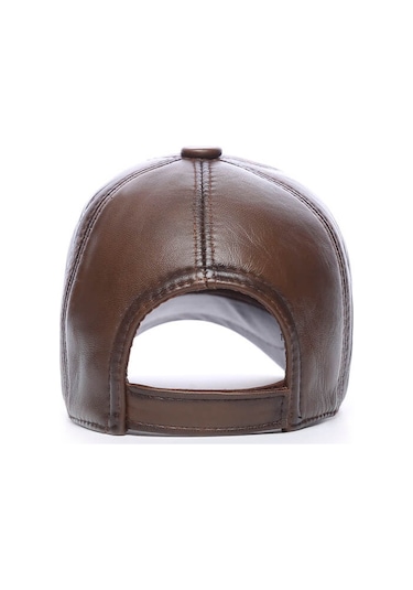 Tamer Tanca Erkek Hakiki Deri Taba Şapka 524 Emr Beyzbol Sapka Taba