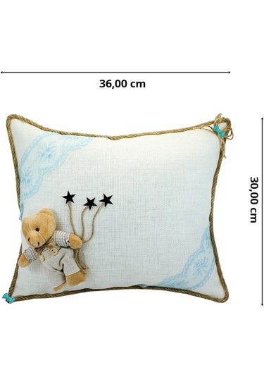 Süslebabypartystore Takı Yastığı, Keten Kumaş - Erkek Bebek Çok Renkli