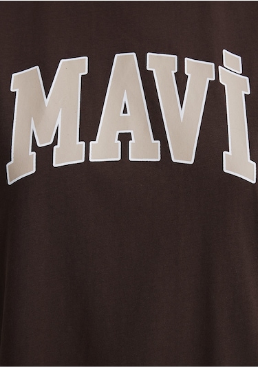 Mavi - Mavi Logo Baskılı Kahverengi Tişört 1600843-88062 Kahverengi