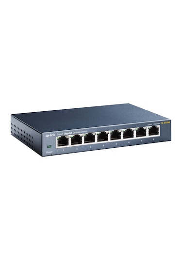 TP-Link TL-SG108 8 Port Gigabit Masaüstü Switch Çelik Kasa