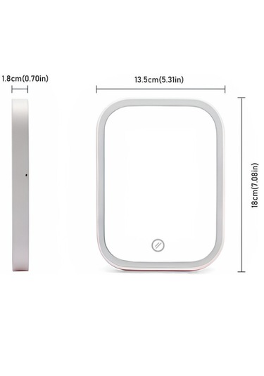 Unichrome Masaüstü Led Işıklı Dokunmatik Makyaj Aynası Beyaz