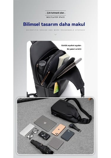 Aşınmaya Dayanıklı Çapraz Seyahat Çantası-mavi Mavi