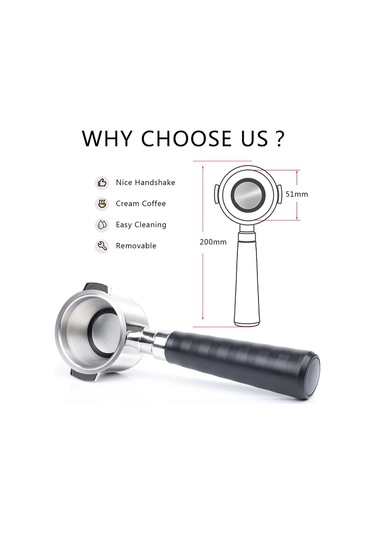 Xiyyadms Delonghi Ecp31.21/eco310/ecp35.31 Uyumlu Paslanmaz Çelik Kahve Filtre Kolu - Ahşap Saplı