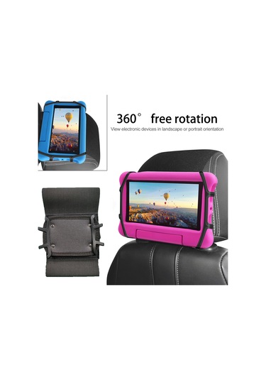 Yunboo Araç Arka Koltuk Tablet Tutucu, Telefon Desteği, Dayanıklı Silikon Malzeme, Sabit Konum, Kolü Çevirmeyen, Seyahat Arkadaşı Siyah