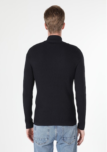 Colins Slim Fit Erkek Lacivert Hırka Cl1055784 Q1.v1 Mnv Mavi