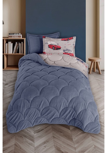 Nordqueen Wellsoft Tek Kişilik Uyku Seti Çift Taraflı Speed Kırmızı - Mavi