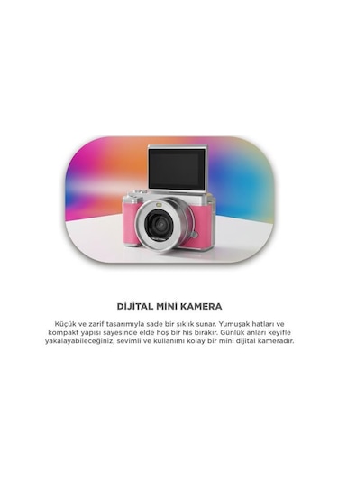 Torima CMR45 Dijital Mini Fotoğraf Video Kamera Pembe