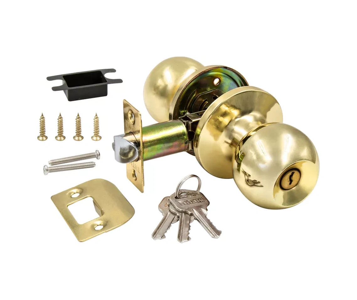 Loid Dahili Kapılar İçin Döner Kulp, Anahtar/kilit, Altın 183239066