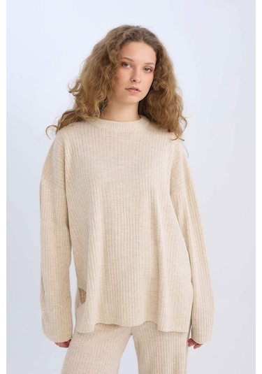 DeFacto Relax Fit Bisiklet Yaka Uzun Kollu Üst Beli Lastikli Uzun Alt D5232AXNSER105