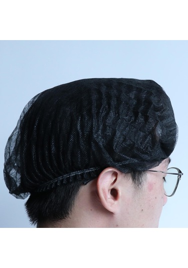 Suntek 100x Tek Kullanımlık Mob Cap Toz Geçirmez Şapka Siyah