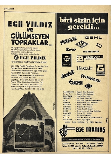 İzmir 1982-1983 Meslek Reklam İlanı Efemera S615