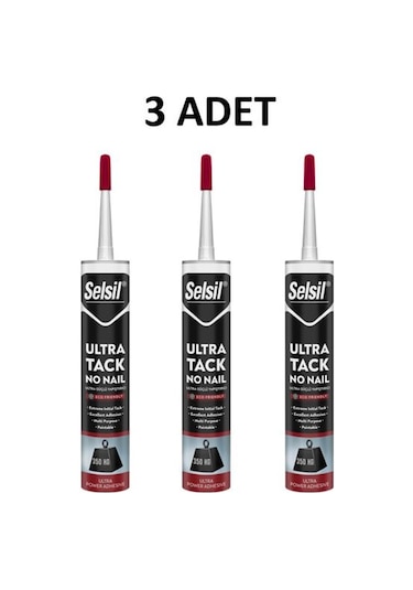 Selsil Ultra Tack Beyaz Silikon 290 Ml 3 Adet