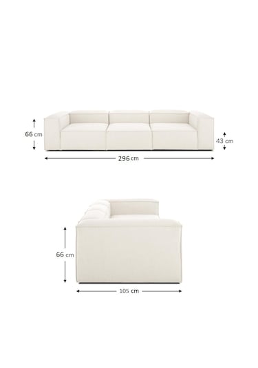 Most Mollis 3 Modül Kanepe Koltuk 01 Lüks Beyaz Bukle Kumaş Yumuş