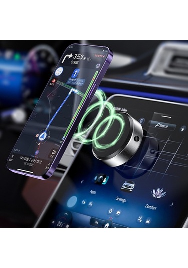 Cbtx Global Elektrikli Vantuz Araba Ekranı Ön Cama Monte Manyetik Telefon Tutucu - Siyah