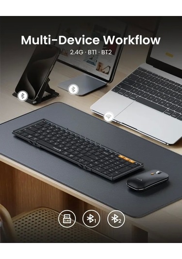 Protoarc Xkm01 Bluetooth Katlanabilir Klavye Ve Fare Black