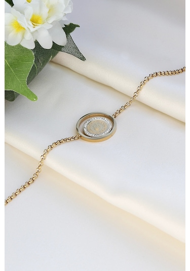 Çeyrekli Minimal Çelik Bileklik Çok Renkli