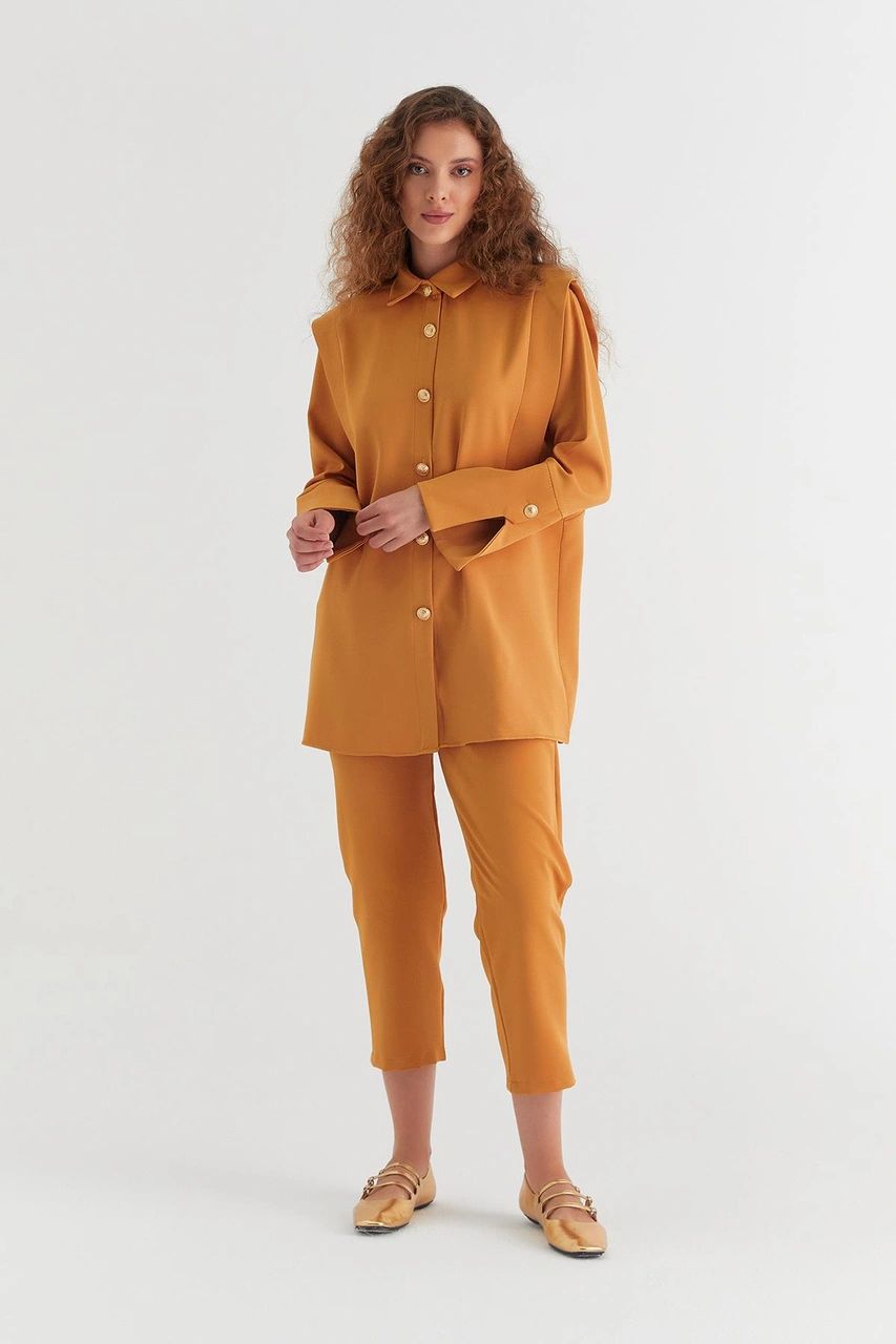 Kayla Krep Takım Hardal Hardal