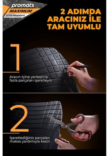 Citroen Saxo Uyumlu Universal Paspas 4d Maximum Siyah