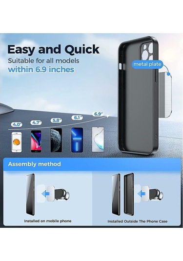 Manyetik Araç Telefon Tutucu, Evrensel Güçlü Mıknatıslı Araç Tutucu, Gösterge Paneli 360 Dönme-thind Diğer