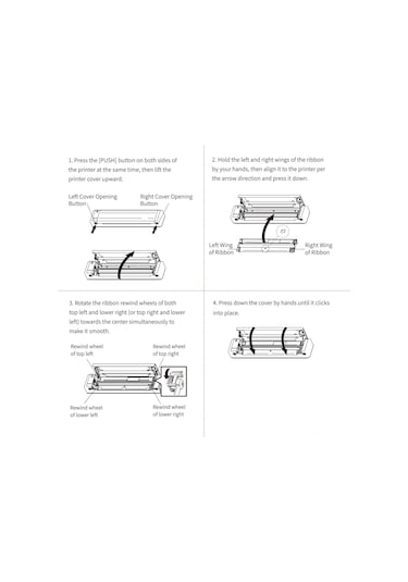 Folinda Mt800 Rfıd Desteği A4 Taşınabilir Isı Transfer Yazıcı İçin Siyah Isı Transfer Bandı 2 Adet Paket Siyah