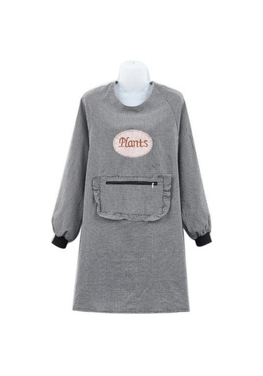 Novahub Şarap Kırmızısı Mutfak Eşyaları Uzun Pamuklu Ev Kadın Mutfak Pişirme Temiz Önlük Cep Önlük Şarap Kırmızısı