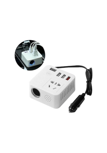Powermaster Çok Fonksiyonlu 150w 12v/24v 220v Usb Çıkışlı Araç İnvertörü