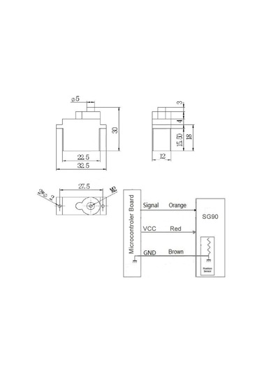 Tower Pro Sg90 9Gr Micro Servo Motor Sg90 Rc Robot Araba Arduino