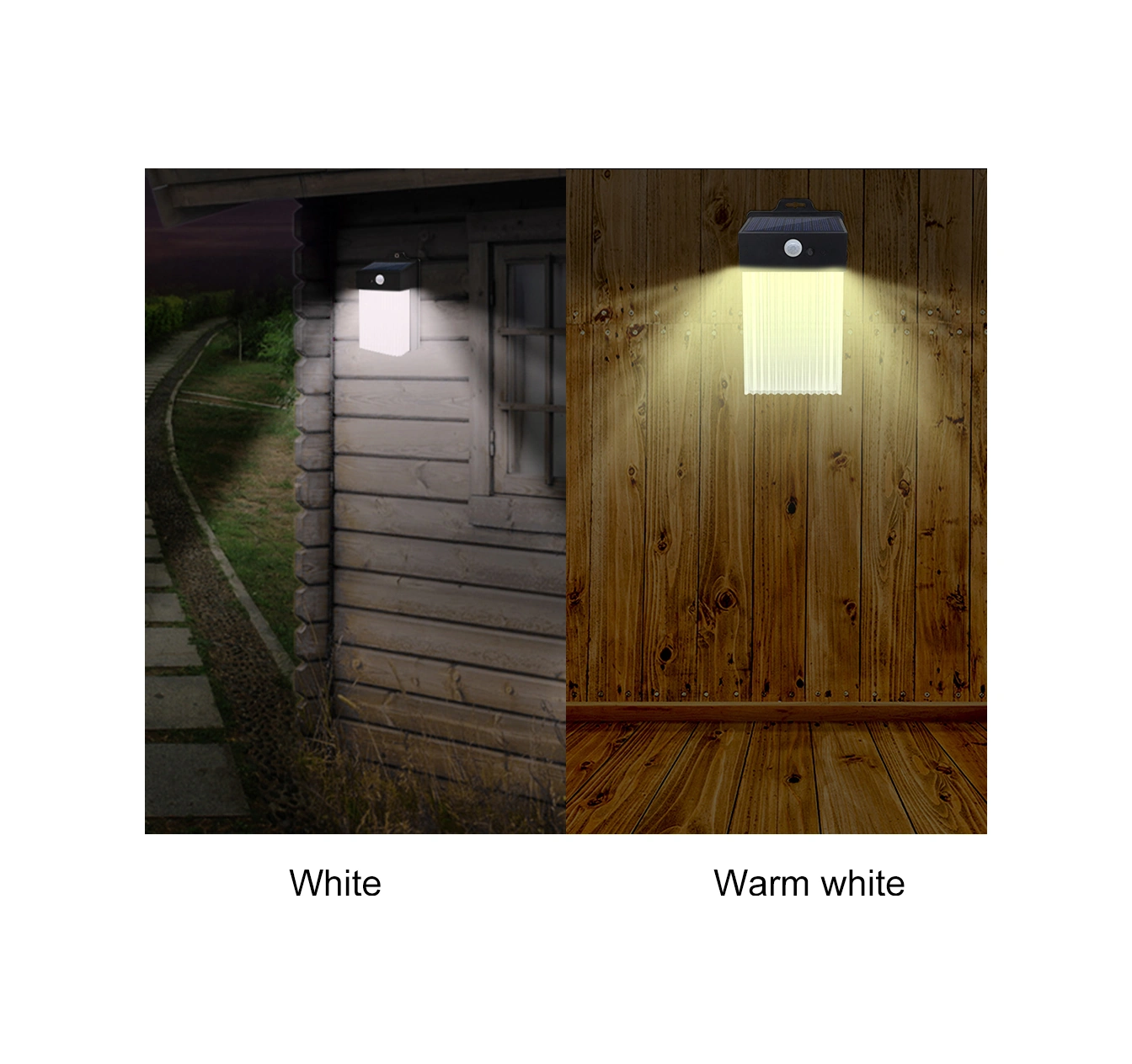 Qingmipy Dış Mekan Güneş Enerjili 50 Led Işık, Ip65 Su Geçirmez, İnsan Algılama, 3 Vitesli Kontrol, Bahçe/ev Cephesi Aydınlatması Ilık Beyaz