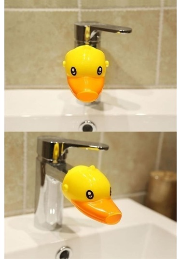 Buffer Çocuklar İçin Eğitici Ve Güvenli Musluk Uzatıcı Genişletici Başlık Aparatı Ördek Figürlü - 9005467974612drvs1